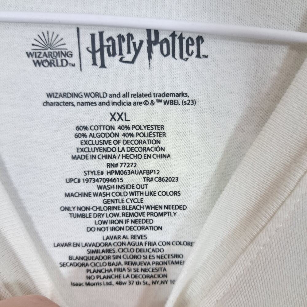 Harry Potter The Marauder's Map White Crew Neck T-Shirt Men's XXL - Picture 4 of 4
